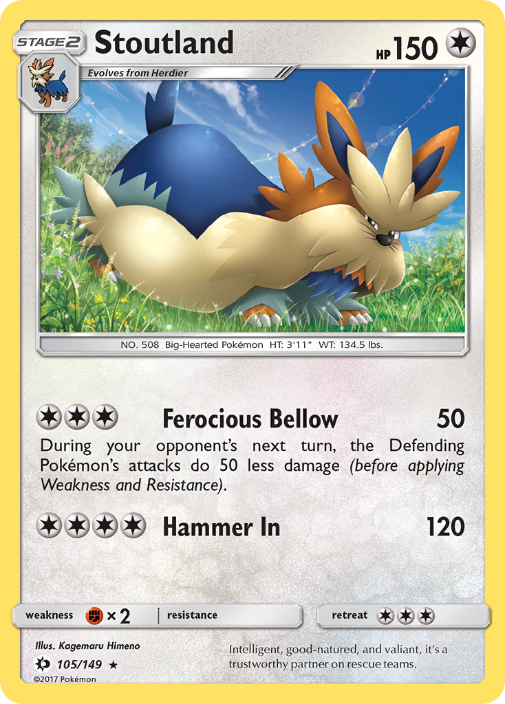 Stoutland (105/149) [Sun & Moon: Base Set] | Exor Games Truro
