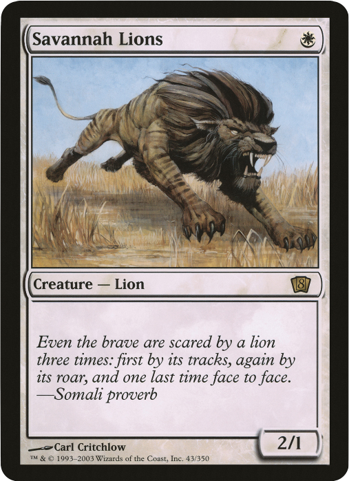 Savannah Lions (Oversized) [Eighth Edition Box Topper] | Exor Games Truro