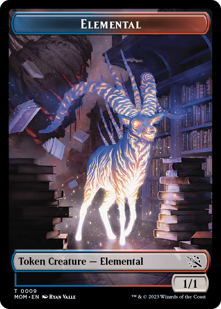 Elemental (9) // Wrenn and Realmbreaker Emblem Double-Sided Token [March of the Machine Tokens] | Exor Games Truro