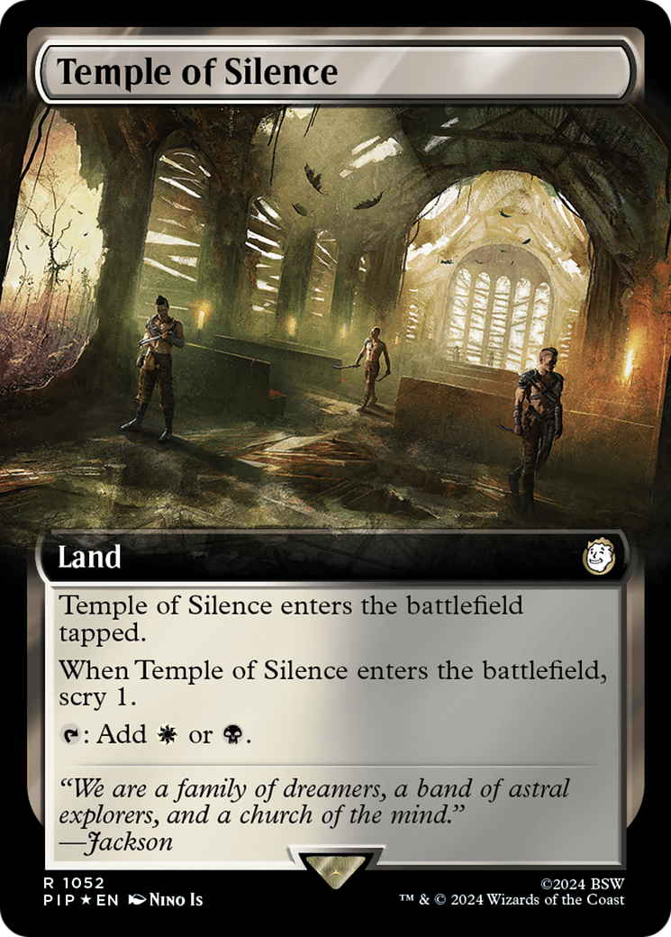 Temple of Silence (Extended Art) (Surge Foil) [Fallout] | Exor Games Truro