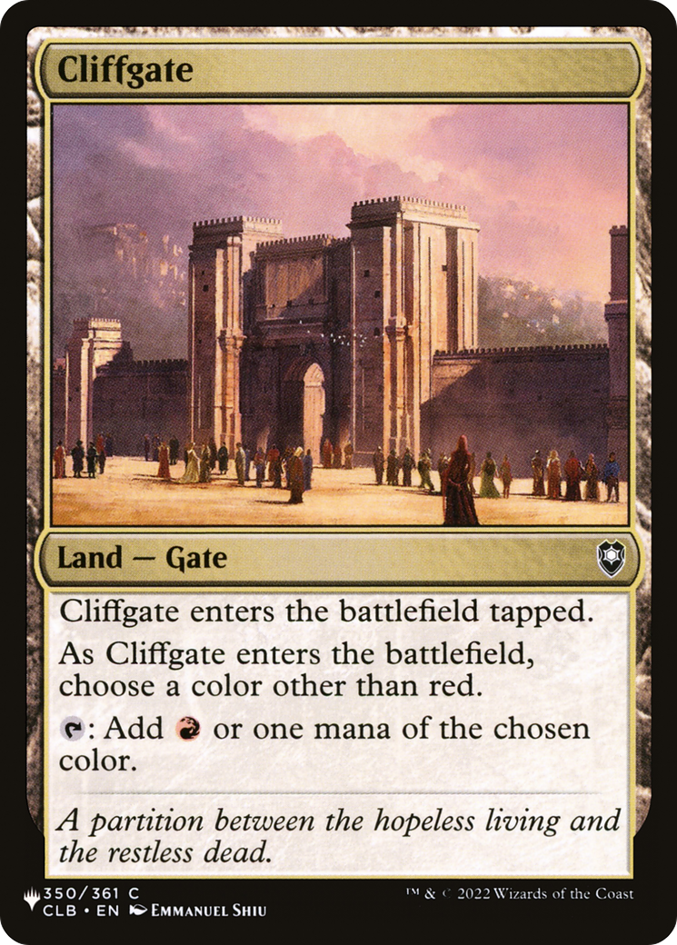 Cliffgate [The List] | Exor Games Truro