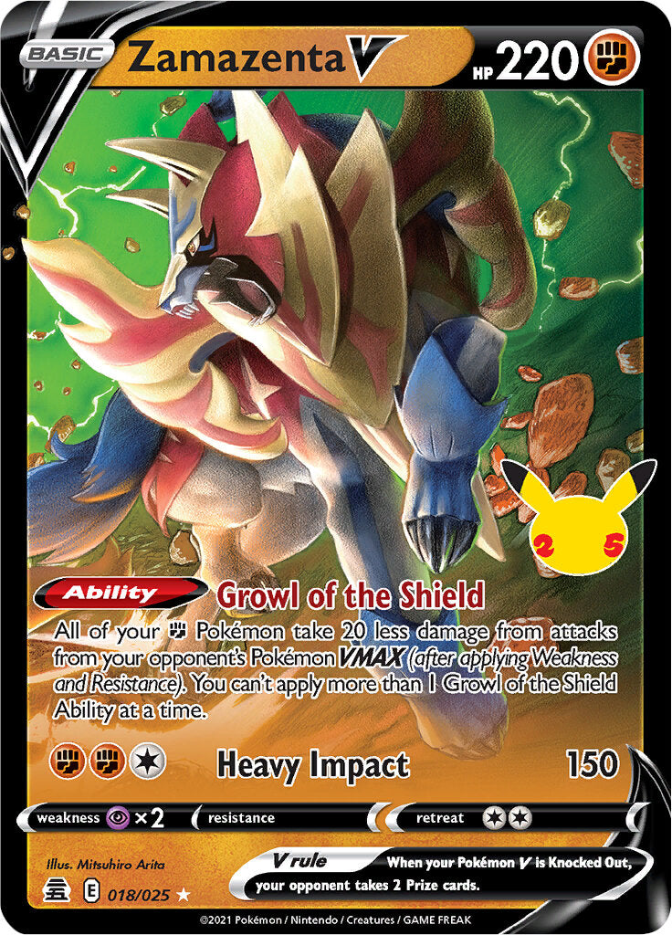 Zamazenta V (018/025) [Celebrations: 25th Anniversary] | Exor Games Truro