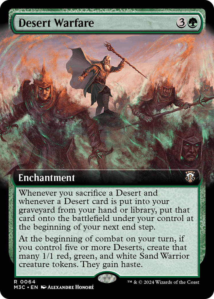 Desert Warfare (Extended Art) (Ripple Foil) [Modern Horizons 3 Commander] | Exor Games Truro