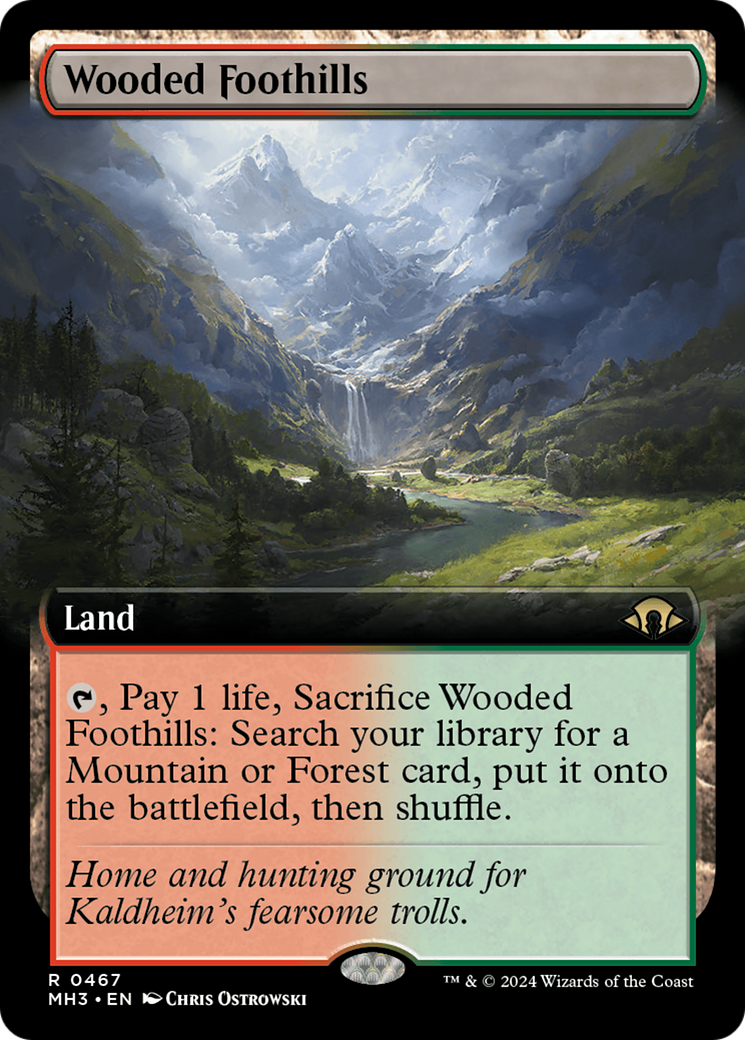 Wooded Foothills (Extended Art) [Modern Horizons 3] | Exor Games Truro