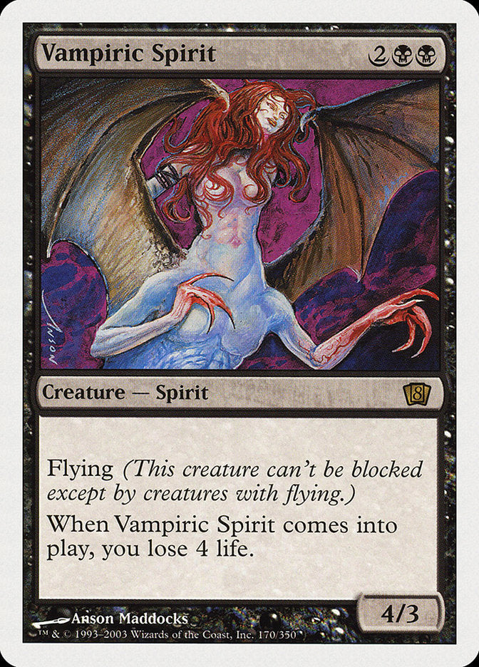 Vampiric Spirit (8th Edition) [Oversize Cards] | Exor Games Truro