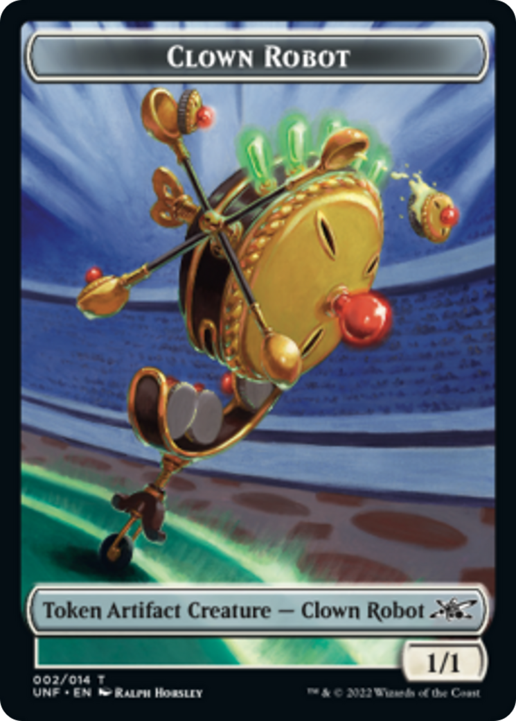 Clown Robot (002) // Treasure (013) Double-Sided Token [Unfinity Tokens] | Exor Games Truro