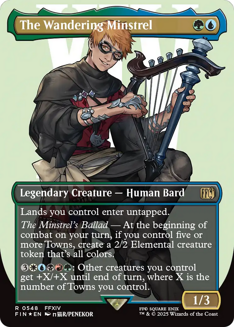 The Wandering Minstrel (Borderless) (Surge Foil) [FINAL FANTASY] | Exor Games Truro