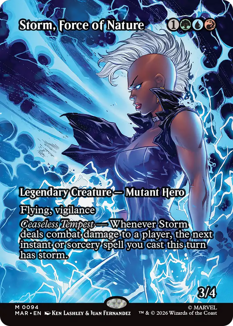 Storm, Force of Nature (Borderless) [Marvel Universe: Eternal-Legal] | Exor Games Truro