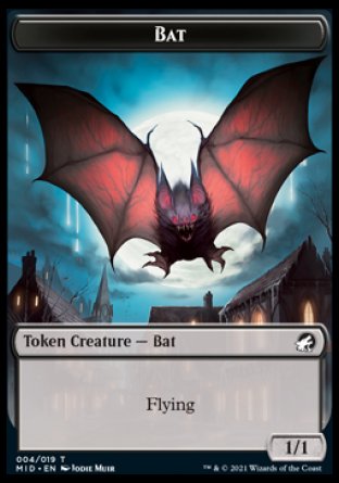 Spirit // Bat Double-Sided Token [Innistrad: Midnight Hunt Tokens] | Exor Games Truro