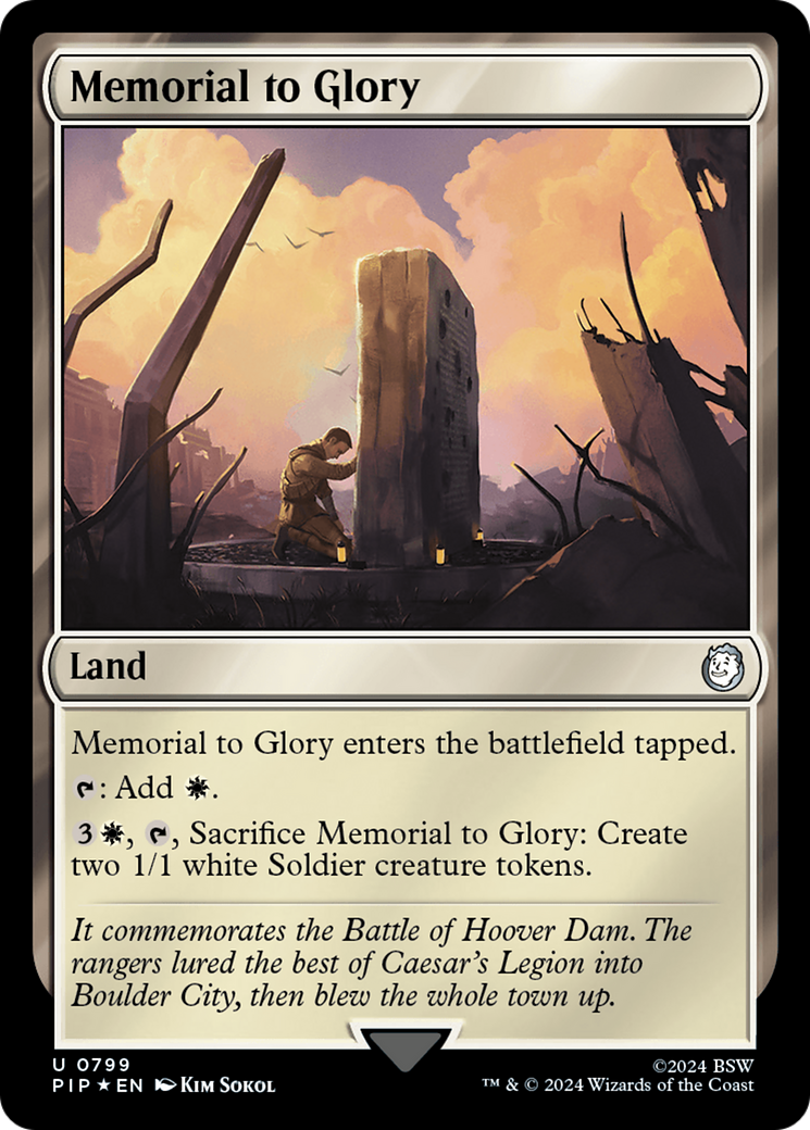 Memorial to Glory (Surge Foil) [Fallout] | Exor Games Truro