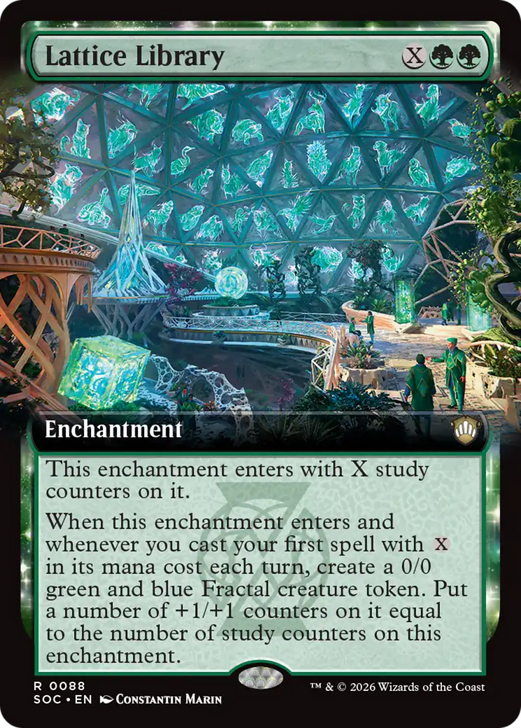 Lattice Library (Extended Art) [Secrets of Strixhaven Commander] | Exor Games Truro