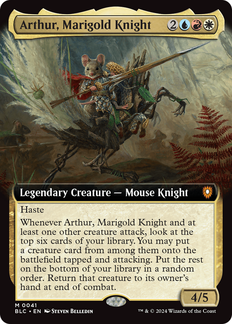 Arthur, Marigold Knight (Extended Art) [Bloomburrow Commander] | Exor Games Truro