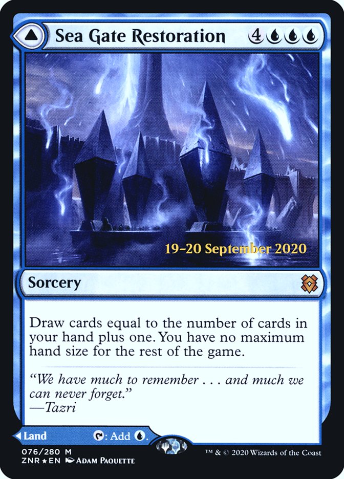 Sea Gate Restoration // Sea Gate, Reborn [Zendikar Rising Prerelease Promos] | Exor Games Truro
