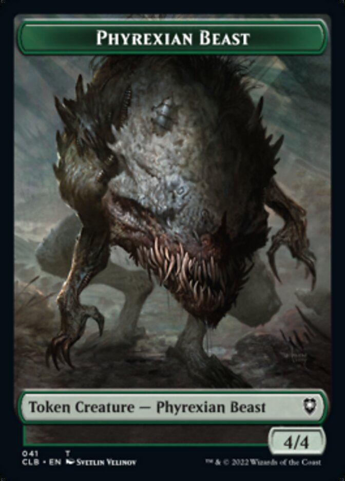 Phyrexian Beast // Wurm Double-Sided Token [Commander Legends: Battle for Baldur's Gate Tokens] | Exor Games Truro