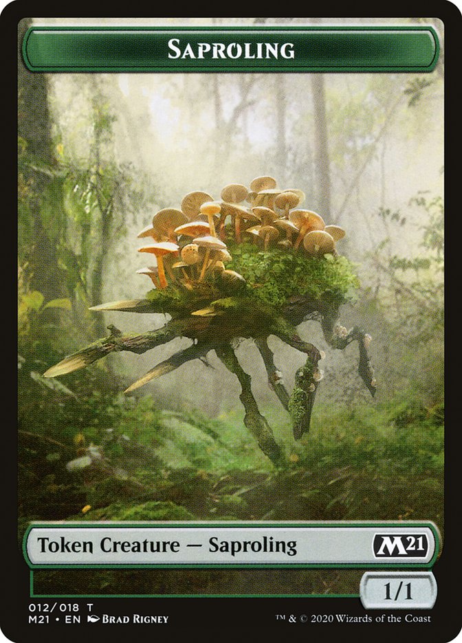 Angel // Saproling Double-Sided Token [Core Set 2021 Tokens] | Exor Games Truro