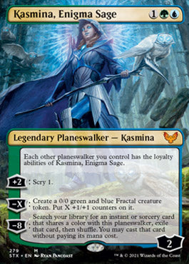 Kasmina, Enigma Sage (Borderless) [Strixhaven: School of Mages] | Exor Games Truro