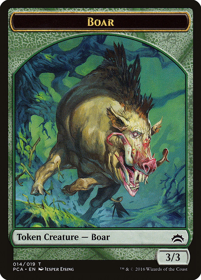 Boar Token [Planechase Anthology Tokens] | Exor Games Truro