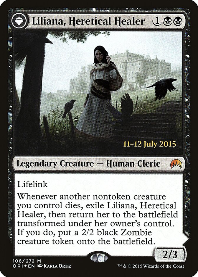 Liliana, Heretical Healer // Liliana, Defiant Necromancer [Magic Origins Prerelease Promos] | Exor Games Truro