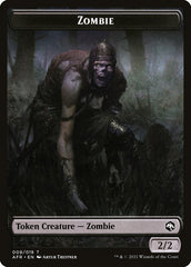 Zombie // Dog Illusion Double-Sided Token [Dungeons & Dragons: Adventures in the Forgotten Realms Tokens] | Exor Games Truro