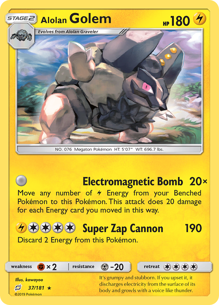 Alolan Golem (37/181) [Sun & Moon: Team Up] | Exor Games Truro