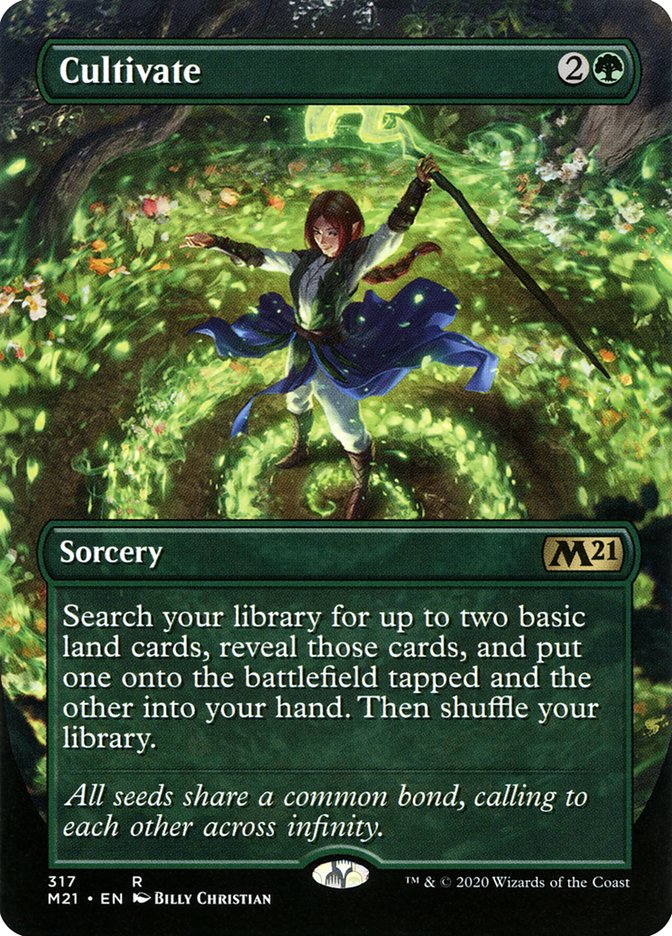 Cultivate (Borderless Alternate Art) [Core Set 2021] | Exor Games Truro