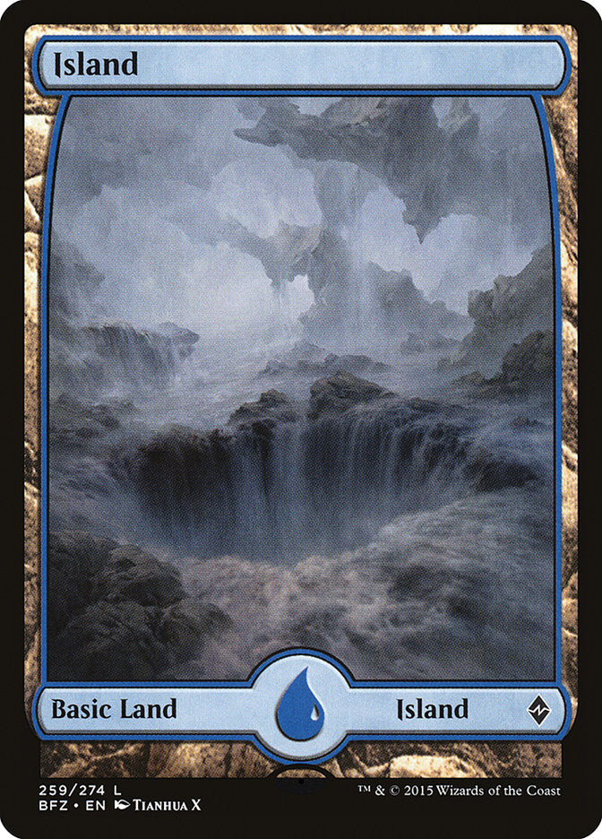 Island (259) (Full Art) [Battle for Zendikar] | Exor Games Truro