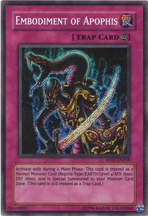 Embodiment of Apophis [RP01-EN098] Secret Rare | Exor Games Truro