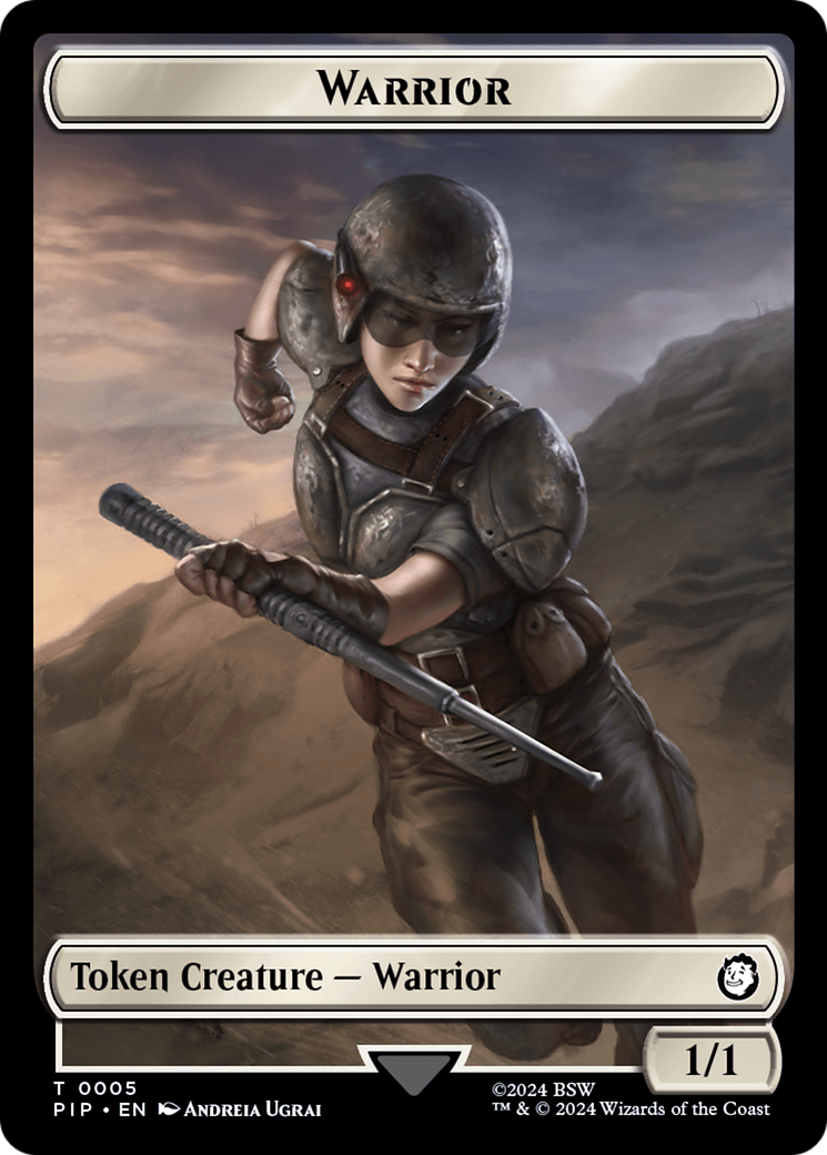 Radiation // Warrior Double-Sided Token [Fallout Tokens] | Exor Games Truro