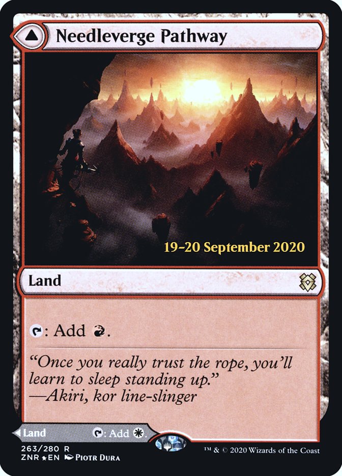 Needleverge Pathway // Pillarverge Pathway [Zendikar Rising Prerelease Promos] | Exor Games Truro
