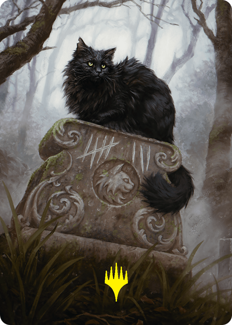 Nine-Lives Familiar 2 Art Card (36/54) (Gold-Stamped Planeswalker Symbol) [Foundations Art Series] | Exor Games Truro