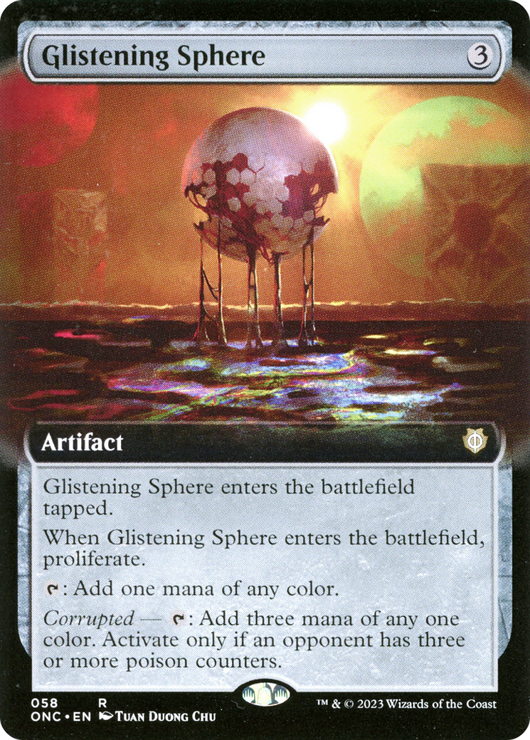 Glistening Sphere (Extended Art) [Phyrexia: All Will Be One Commander] | Exor Games Truro