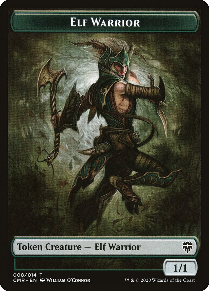 Copy (013) // Elf Warrior Double-Sided Token [Commander Legends Tokens] | Exor Games Truro