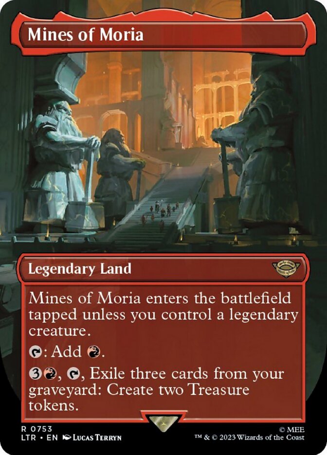 Mines of Moria (Borderless Alternate Art) (Surge Foil) (753) [The Lord of the Rings: Tales of Middle-Earth] | Exor Games Truro