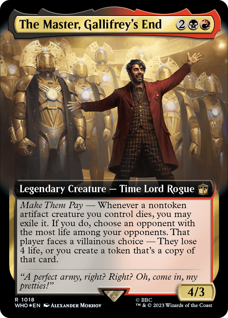 The Master, Gallifrey's End (Extended Art) (Surge Foil) [Doctor Who] | Exor Games Truro
