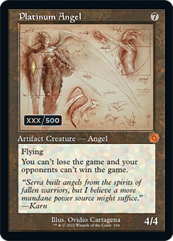 Platinum Angel (Retro Schematic) (Serialized) [The Brothers' War Retro Artifacts] | Exor Games Truro