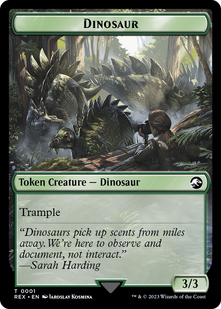 Gnome // Dinosaur (0001) Double-Sided Token [The Lost Caverns of Ixalan Tokens] | Exor Games Truro