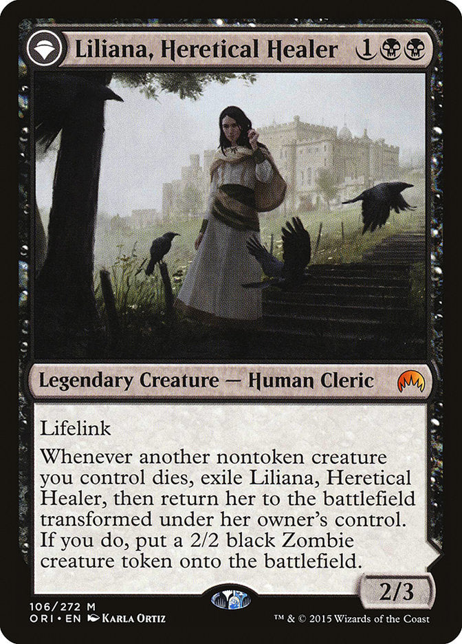 Liliana, Heretical Healer // Liliana, Defiant Necromancer [Magic Origins] | Exor Games Truro