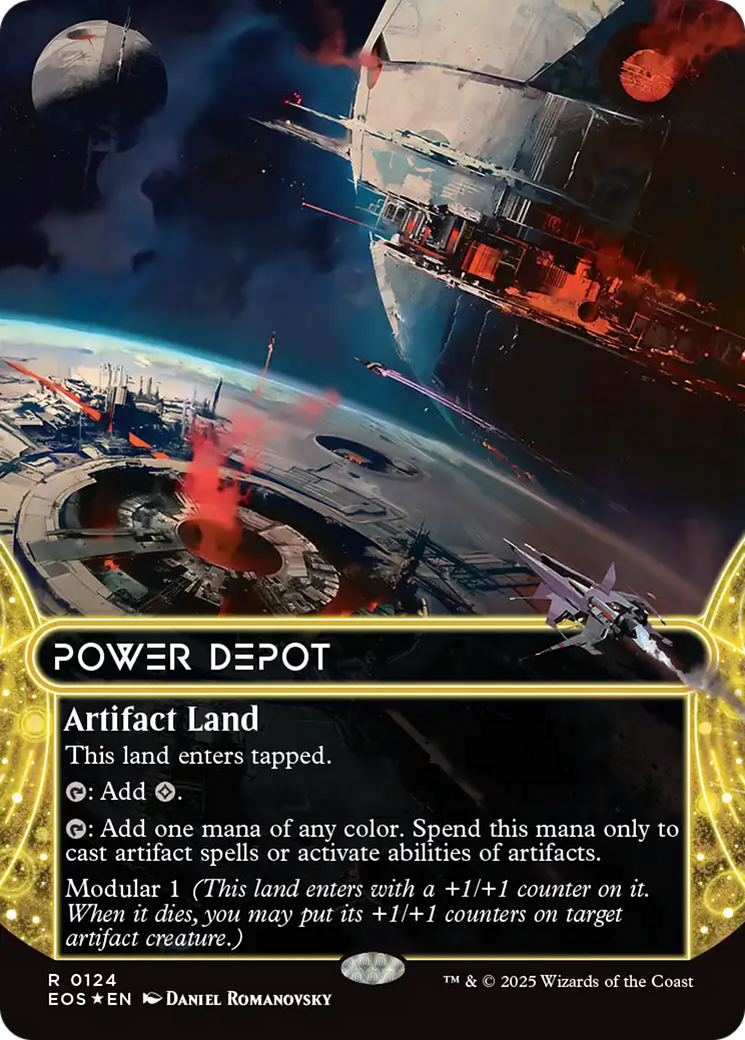 Power Depot (0124) (Borderless) (Galaxy Foil) [Edge of Eternities: Stellar Sights] | Exor Games Truro
