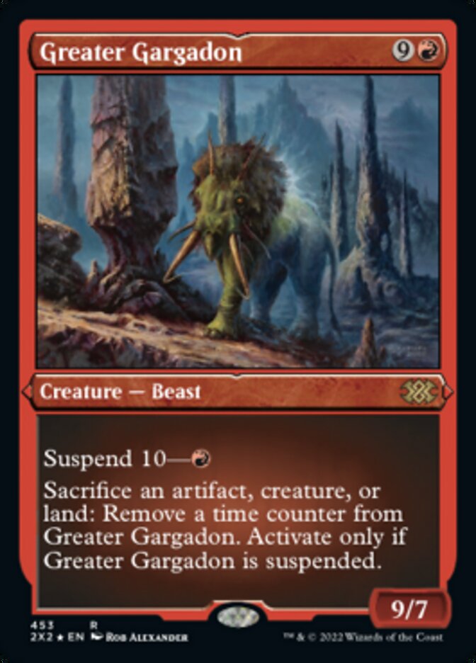 Greater Gargadon (Foil Etched) [Double Masters 2022] | Exor Games Truro