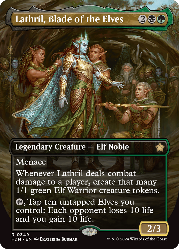 Lathril, Blade of the Elves (Borderless) [Foundations] | Exor Games Truro