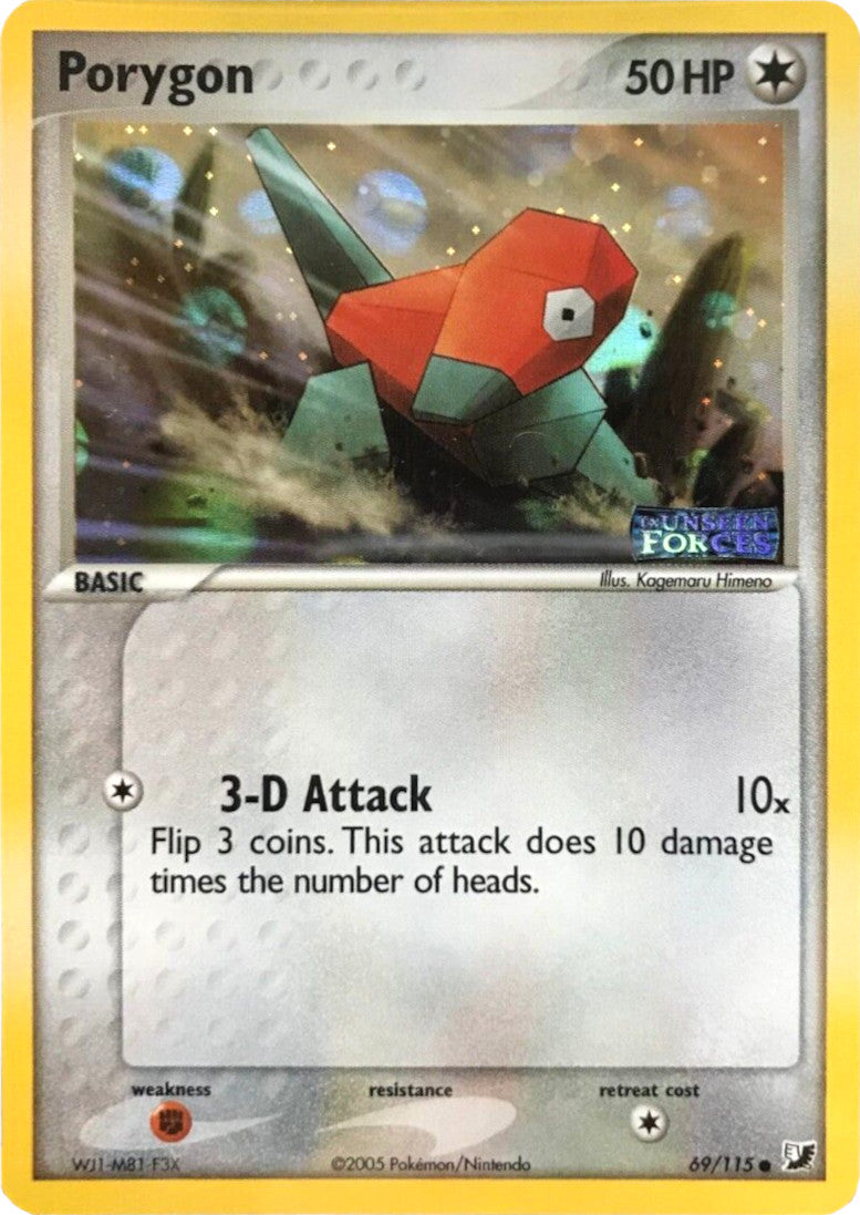 Porygon (69/115) (Stamped) [EX: Unseen Forces] | Exor Games Truro