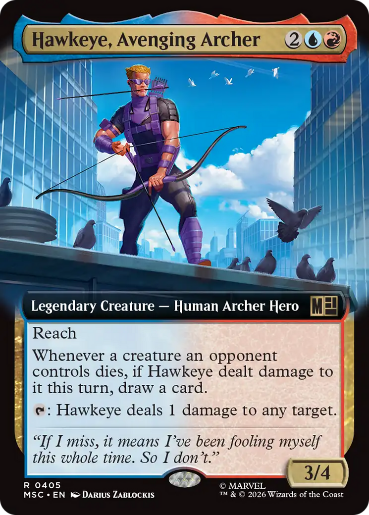 Hawkeye, Avenging Archer (Extended Art) [Marvel Super Heroes Commander] | Exor Games Truro