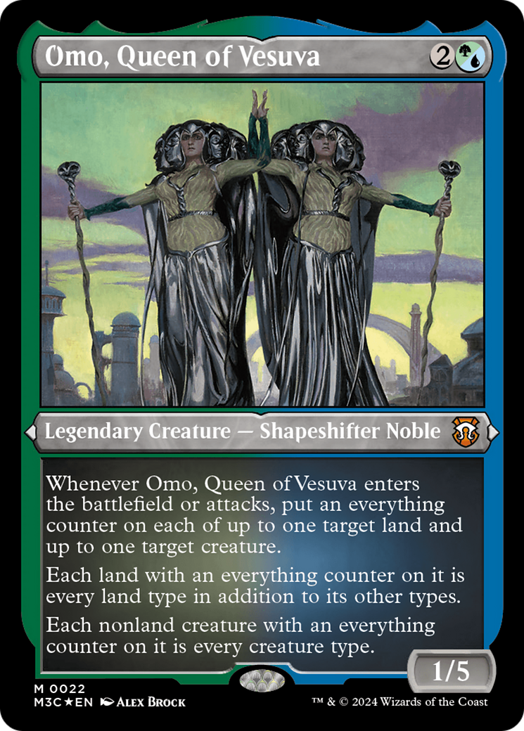 Omo, Queen of Vesuva (Foil Etched) [Modern Horizons 3 Commander] | Exor Games Truro