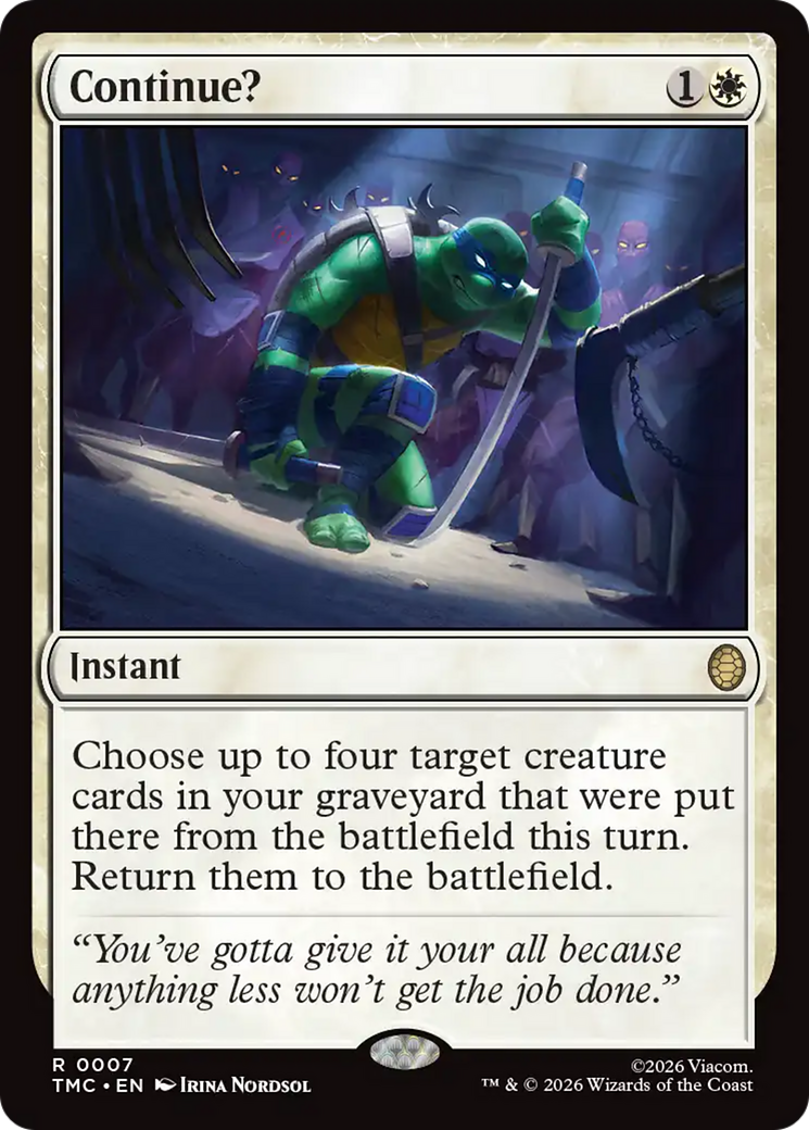Continue? [Teenage Mutant Ninja Turtles Commander] | Exor Games Truro