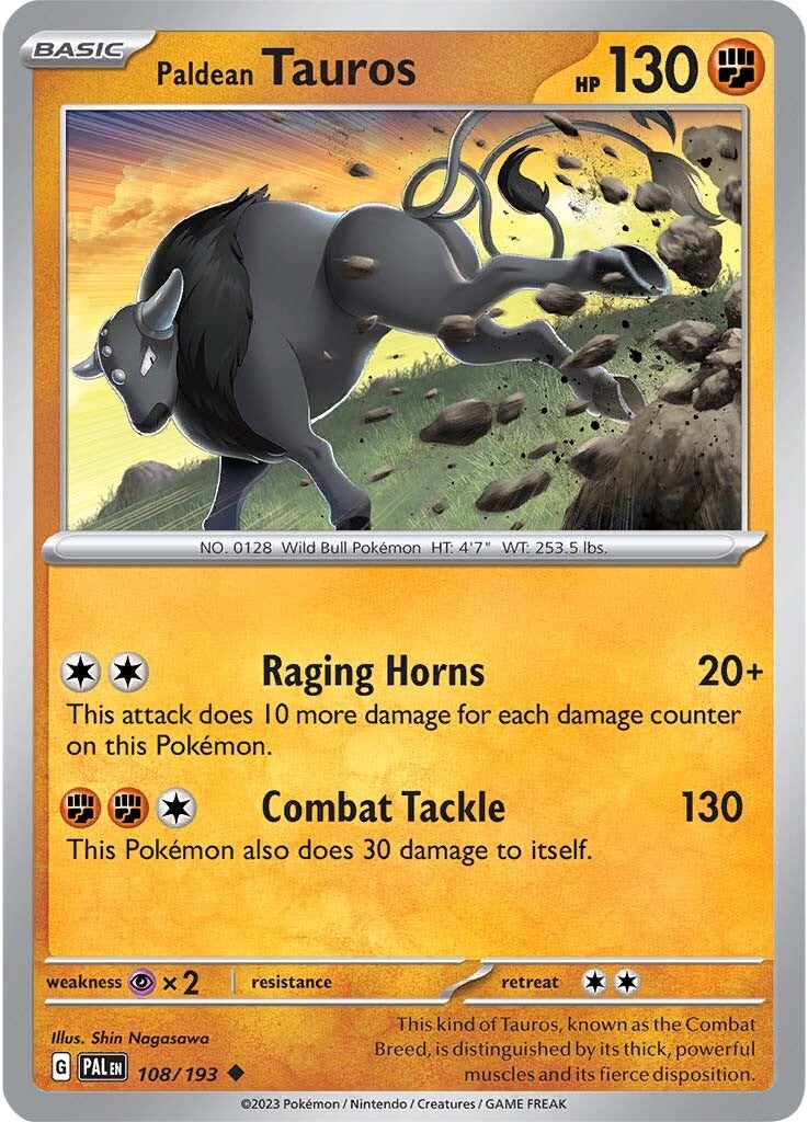 Paldean Tauros (108/193) [Scarlet & Violet: Paldea Evolved] | Exor Games Truro