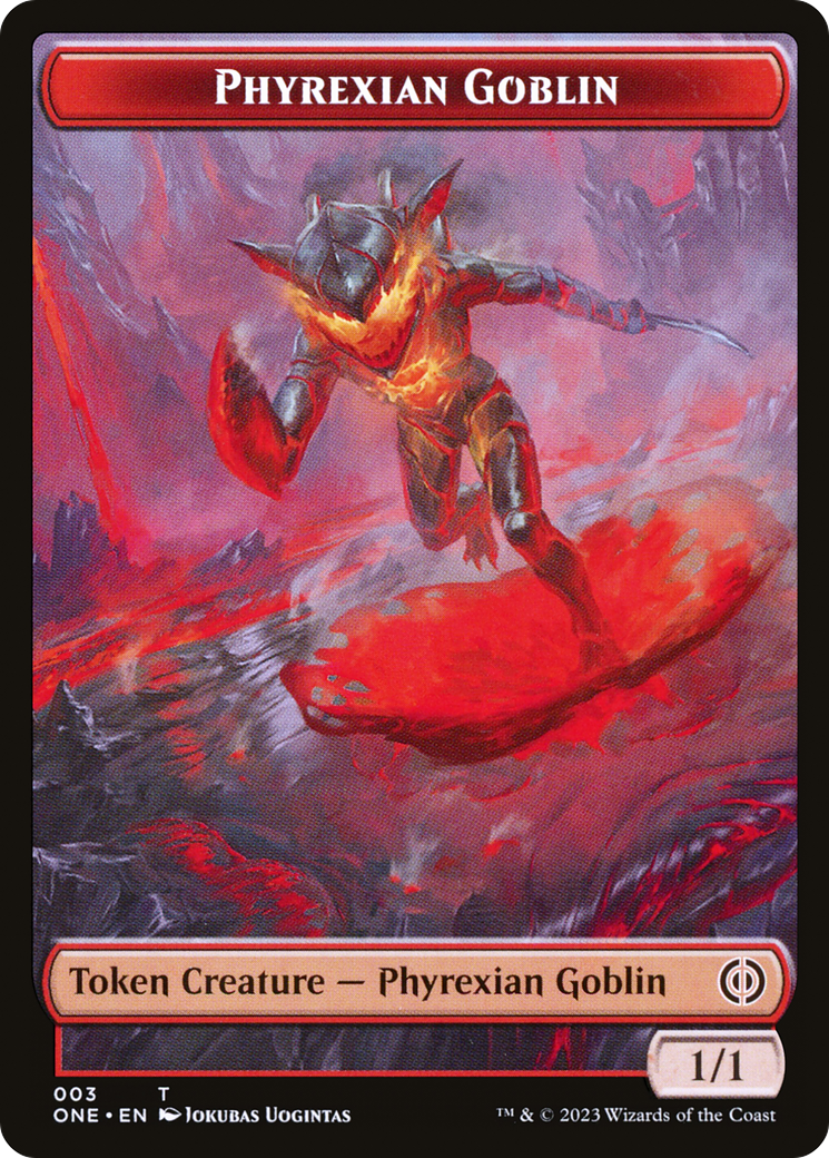 Phyrexian Goblin // Drone Double-Sided Token [Phyrexia: All Will Be One Tokens] | Exor Games Truro