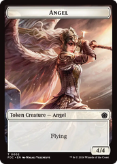 Angel (0002) // Spirit Double-Sided Token [Foundations Commander Tokens] | Exor Games Truro