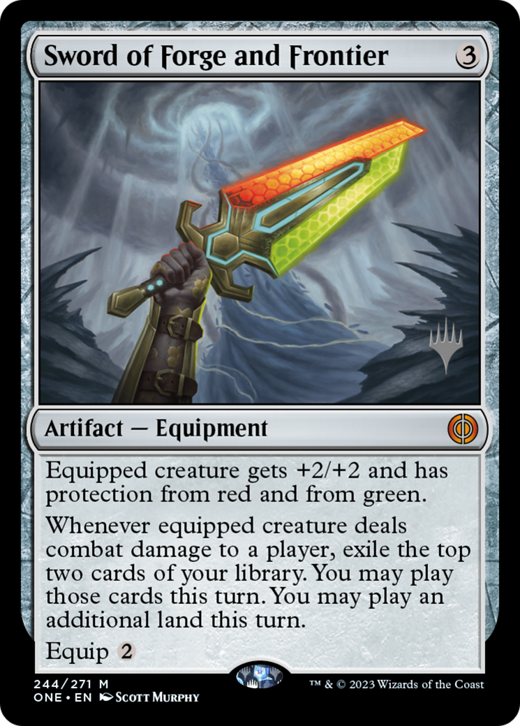 Sword of Forge and Frontier (Promo Pack) [Phyrexia: All Will Be One Promos] | Exor Games Truro