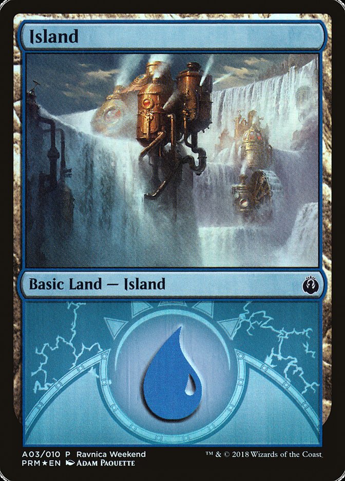 Island (A03) [Ravnica Allegiance Ravnica Weekend] | Exor Games Truro