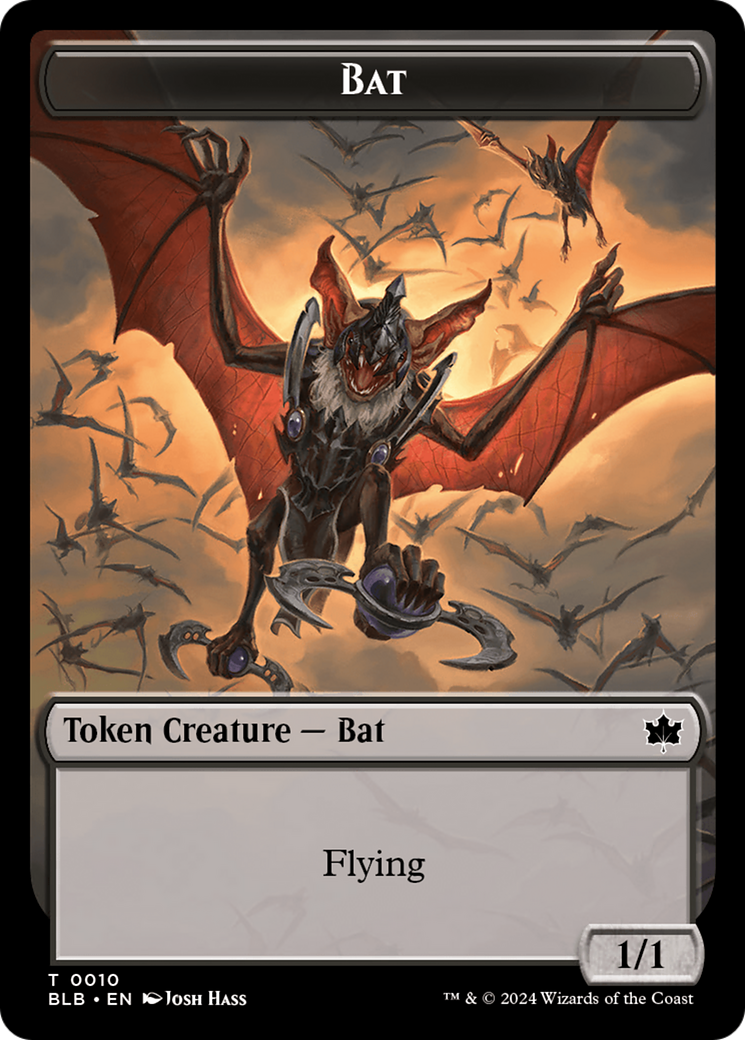 Bat Token [Bloomburrow Tokens] | Exor Games Truro